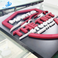 Lettres lumineuses en acrylique 3D personnalisées pour bandes de LED orange et jaunes intérieures et extérieures Enseignes au néon alimentées pour bars et centres commerciaux