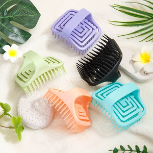 1 pièce Brosse de massage en silicone pour cuir chevelu et corps, en paille de blé naturelle, pour le lavage doux et le soin de la peau, idéale pour le salon de beauté - Product Image 6