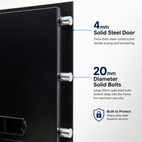 Caja Fuerte Digital Electrónica de Diseño Moderno, Gabinete de Seguridad de Acero Resistente a Perforaciones para Soluciones de Almacenamiento en Hoteles y Oficinas