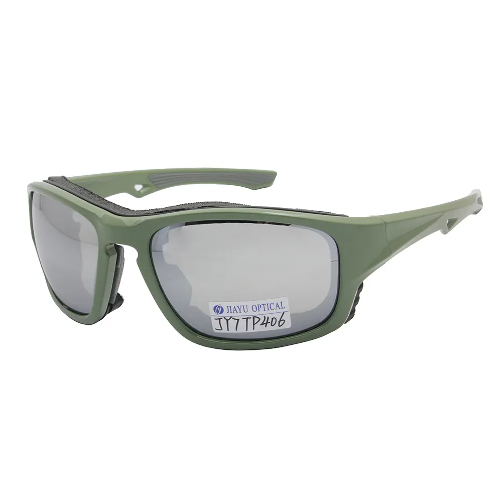 Custom HMC 1.591 PC lenti a impatto-resistenza cuscinetti in schiuma verde policarbonato Outdo moto occhiali da ciclismo sport occhiali da sole