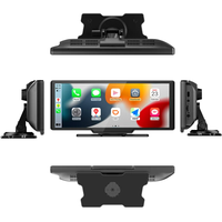 Moniteur pour voiture HD double BT stéréo autoradio Dash Cam 10.26 pouces sans fil Carplay et système audio à écran tactile automatique Android