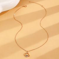 0 Ins Nouveau Creative Zircon Nuage Collier Goutte De Pluie En Gros Conception Mignonne 18k Plaqué Or Clavicule Chaîne Collier pour Femmes