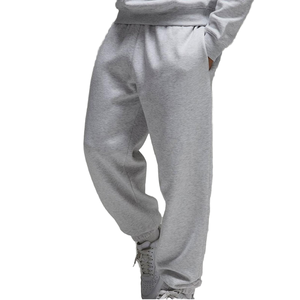 High Quality Custom Embroidery Logo Men's Gray Cotton Sweatpants Elastic Waist Casual <b>Joggers</b> With Side Pockets Autumn Wear OEM - Product Image 1