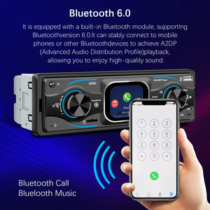 Lecteur MP3 universel 1Din 2,2 pouces avec <span class=keywords><strong>radio</strong></span> USB <span class=keywords><strong>Bluetooth</strong></span>, écran tactile intelligent pour voiture avec émetteur à 7 lumières colorées - Product Image 4