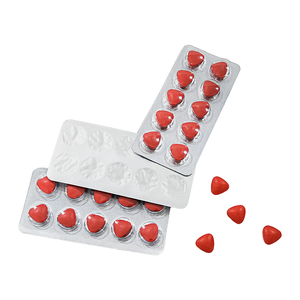 Tabletas en Forma de Corazón Rojo en Blíster, Suplementos Herbales en Tabletas, Fábrica OEM, Stock Disponible - Product Image 1