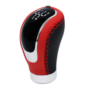 Universal Red And Black Leather Car Gear <b>Shift</b> <b>Knob</b> Ergonomic Universal Fit For Manual Transmission Vehicles - Product Image 3