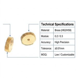 Ingranaggio Cilindrico in Ottone di Precisione OEM, Vendita Calda - Product Image 3