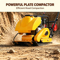 Compacteur à plaque vibrante thermique portatif pour le compactage du sol et de l'asphalte dans la construction routière