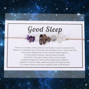 Bracelet en pierre naturelle avec perles de verre colorées, bien-être holistique, emballage prêt à l'emploi pour les grossistes, fabrication sur mesure - Product Image 3