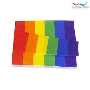 Bandera LGBT 3x5ft Bandera del arco iris Bandera de poliéster Orgullo gay Paz lésbica Tamaño personalizado para LGBT - Product Image 3