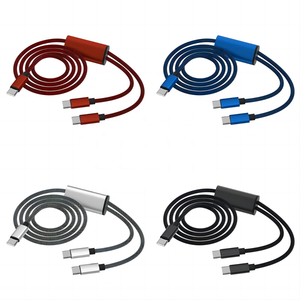 Câble de charge rapide 100W PD multi-USB-C tressé en nylon 2-en-1 double Type-C pour ordinateur et imprimante, en cuivre pur, vente en gros - Product Image 6