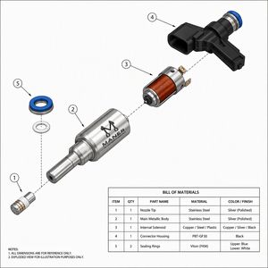 หัวฉีดน้ำมันเชื้อเพลิง MANER รุ่น OE 06H906036P สำหรับ EA888 Gen2 VW Golf GTI Tiguan Passat Scirocco Jetta Audi A3 A4 A5 Q5 TT อะไหล่ทดแทน - Product Image 5