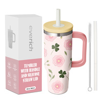 Gobelet isotherme classique écologique de 30 oz en acier inoxydable 304, anti-fuite, à double paroi, avec paille en silicone et poignée