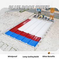 Moderne PVC-Dachplatten: Stoßfest, Hitzebeständig, Feuerfest, Langlebig, Wasserdicht, UV-Beständig, Bambus-Optik, Quadratisch, Blau, für Lagerräume