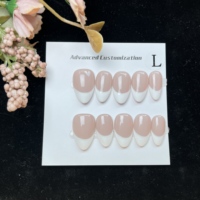 Faux ongles multicolores de conception française en gel souple acrylique à presser, vente en gros, fournisseurs d'ongles français pour l'art des ongles