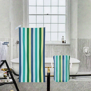Striped <b>Microfiber</b> Beach <b>Towel</b> Quick Dry Recycled Polyester <b>Bath</b> Travel <b>Towel</b> Custom Logo Pool Summer Use - Product Image 3