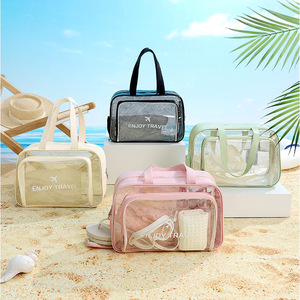 Bolsa <span class=keywords><strong>de</strong></span> Maquillaje Cosmética Impermeable <span class=keywords><strong>de</strong></span> PVC Transparente, Portátil, Duradera, <span class=keywords><strong>de</strong></span> Gran Capacidad, para Viajes y Playa, Personalizable <span class=keywords><strong>al</strong></span> por Mayor - Product Image 2