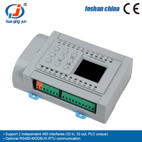 Huaqingjun 12DI 12DO Salida de relé PLC 2AI 2AO 0-20mA 4-20mA Aplicación de teléfono Prorgam WIFI PLC analógico para inversor