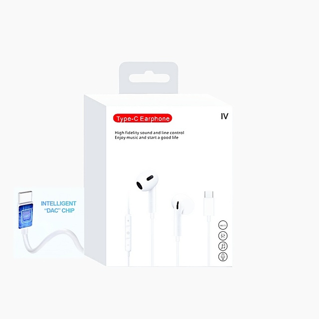 Factory Price Phone Accessories in Ear Earphone Wired USB Headset for Android Type-C Headphones