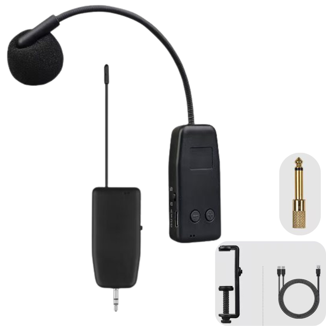 Eliminate Cable Clutter Wireless Instrument Microphone Professional Audio Pickup for Violin Cello Live Performers