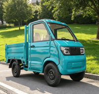 Véhicule utilitaire électrique certifié CEE COC avec climatiseur, cabine conducteur fermée à quatre roues, véhicule à énergie nouvelle pour le marché européen, moteur sans balais