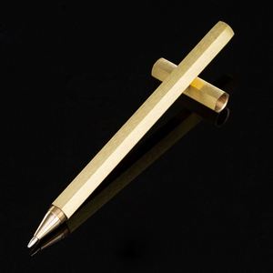 Personalized Hexagonal Brass Metal Gel <b>Pen</b> for Business <b>Gift</b>, Custom Logo Printed Executive <b>Pen</b> Bulk Wholesale - Product Image 2