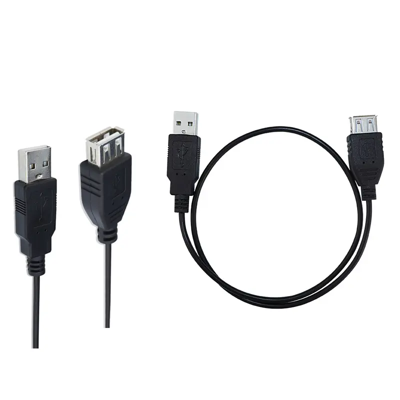Focuses High Speed Black USB Printer Cable 2.0 USB Cable Extension A Male to A Female M F Extender Cord Data Cable