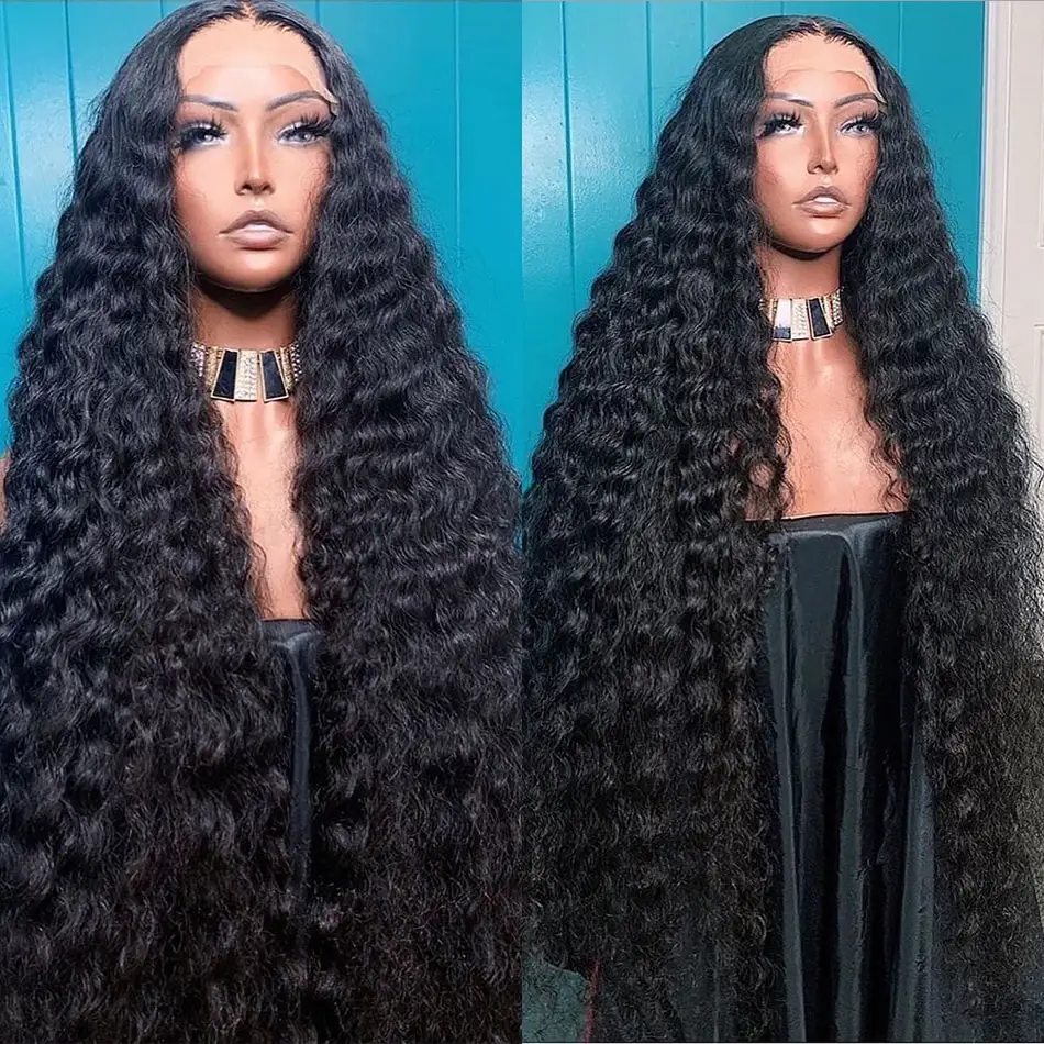 Human Hair Lace Front Wig Curly In Stock Lace Front Wig Wet And Wavy Sample 13x4 Curly Wet And Wavy Water Wave Lace Front Wig