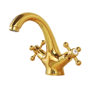 <span class=keywords><strong>Grifo</strong></span> de lavabo de latón antiguo con forma de <span class=keywords><strong>animal</strong></span>, manija doble, fabricante - Product Image 2
