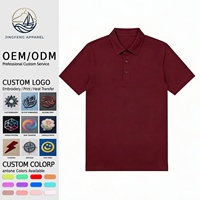 Polo décontracté pour homme en jersey 100% coton égyptien, lavage enzymatique vintage, avec logo personnalisé
