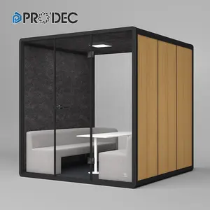 Office Isolated Meeting Sound Room Silent Meeting Box Work Pods Acoustic Silent Cabin For 1 People Phone Office Booth