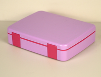 Ensemble de boîte à lunch bento mignon pour enfants couvercle en plastique étanche avec compartiments pliables pour les déjeuners et les pique-niques scolaires écologiques