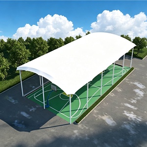 Estructura tensada de gran envergadura para techos deportivos, fabricante de carpas para canchas de baloncesto, cubierta prefabricada para canchas de tenis - Product Image 1