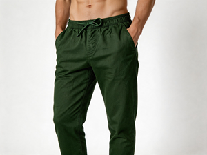 <span class=keywords><strong>Pantaloni</strong></span> Casual da Uomo in Tessuto Elasticizzato Cotone/Spandex, Chiusura con Elastico in Vita, Traspiranti, ad Asciugatura Rapida, Impermeabili, OEM - Product Image 1