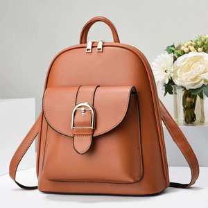 Elegant Women's Microfiber <b>Backpack</b> <b>With</b> Hasp Closure Soft Handle Shoulder Strap Medium Capacity All Seasons Daily Use - Product Image 2