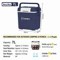 Glacière de grande capacité pour camping en plein air, stand de rue, seau à glace en plastique, organisateur de rangement, boîte de conservation pour voiture