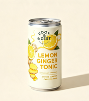 Boisson gazeuse faible en sucre, saveur citron gingembre miel, jus de fruits, marque privée OEM pour usine de boissons, saine et bienfaisante