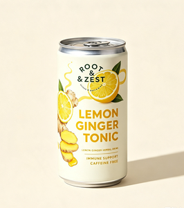 Bebida Carbonatada Saludable y Baja en Azúcar con Sabor a Jugo de Frutas, Limón, Jengibre y Miel, Marca Privada OEM para Fábricas de Bebidas - Product Image 5