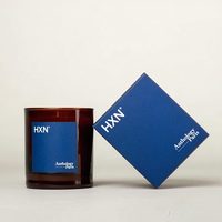 Coffret et emballage personnalisés de luxe en carton recyclé pour bougies et pots, avec fenêtre, en papier kraft brun, avec inserts pour l'expédition de savons