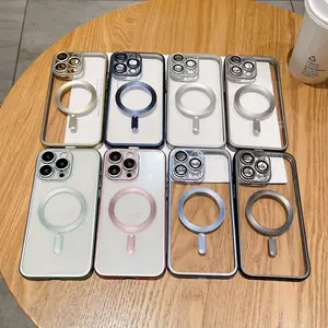 New Colorful Matte Natural Titanium Luxury Wireless Charging Magnetic Phone Case for iphone 15 pro max case