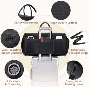 Échantillon gratuit de sacs à vêtements pour le voyage, sacs de voyage 2 en 1, sacs de costume, sacs à dos pliables avec compartiment à chaussures, trousse de toilette - Product Image 5