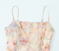 Robe longue décontractée d'été à bretelles spaghetti, à imprimé floral multicolore, pour femmes