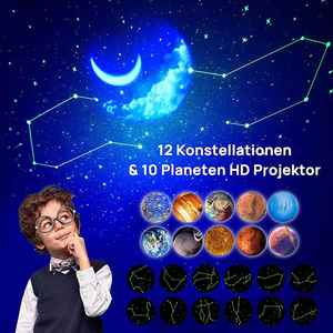 12 Constellation Usb Moon Nebula Remote Control Atmosphere Night Light Galaxy Star <b>Projector</b> With Bluetooth <b>Speaker</b> - Product Image 3