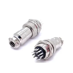 Soulin GX16 15pins Audio Silver Circular Aviat Connector 16MM Male and Female Aviation Plug Socket Round Connectors