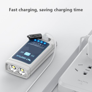 Outdoor Portable <b>Flashlight</b> With Cigarette Lighter Function <b>Rechargeable</b> Led White Light Abs Material - Product Image 4