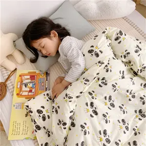 Animal Cute Printed Customized 100% Cotton Comforter Bedding Sets Kids Warm Bed Quilt