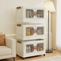Armoire de rangement pliable de 75 cm de style nordique en PP, avec portes magnétiques doubles, grande capacité, organisateur de vêtements pour la maison et le jardin