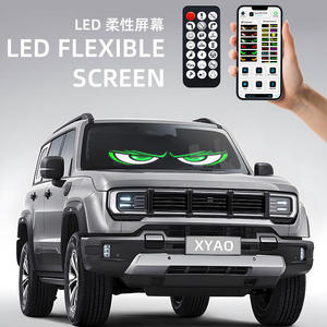LED Car Soft Screen USB Flexible Advertising Screen APP for Window Glass Demon Eye Display OLIVER Fitment - Product Image 3