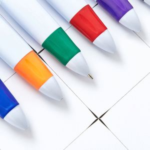Custom <b>Retractable</b> Shuttle <b>Pens</b>: 4 Neon Colors in One with Buckle Clip & Carabiner for Office, School, Students, Gift - Product Image 3