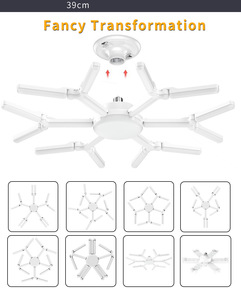 Ventilateur de plafond LED moderne avec lumière, base métallique réglable à 180°, blanc froid, pour maison et bureau, encastré, IP44, commande par interrupteur - Product Image 2